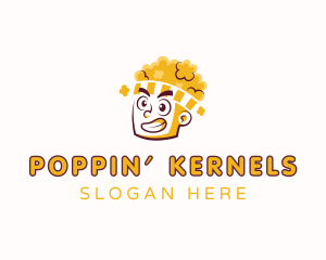 Popcorn - Popcorn Head Boy logo design