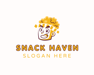 Popcorn Head Boy  logo design