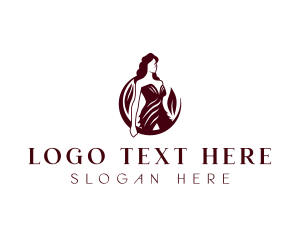 Woman - Woman Fashion Gown logo design
