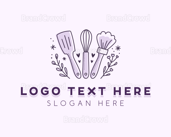 Floral Baking Whisk Logo