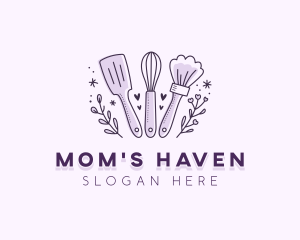 Floral Baking Whisk Logo