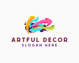 Wall Art Graffiti logo design