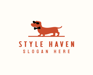 Shelter - Sunglasses Bow Tie Pet Dog logo design
