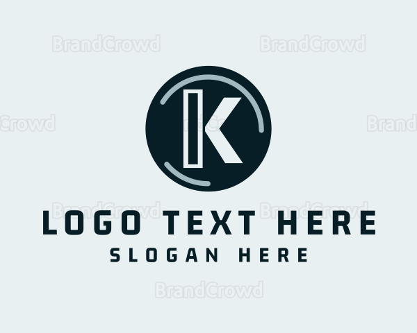 Modern Circle Letter K Logo