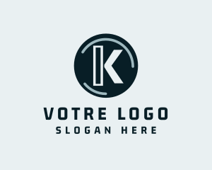 Programming - Modern Circle Letter K logo design