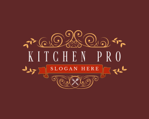 Gourmet Kitchen Cafeteria logo design