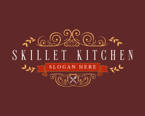 Gourmet Kitchen Cafeteria logo design