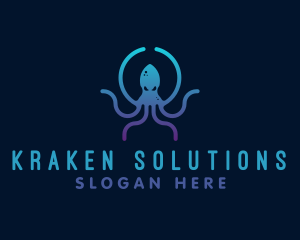 Kraken - Abyss Kraken Monster logo design