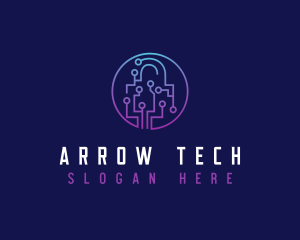 Digital Tech Padlock logo design