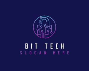 Digital Tech Padlock logo design