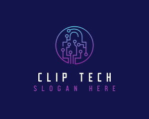 Digital Tech Padlock logo design