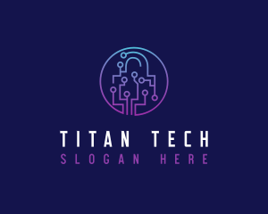 Digital Tech Padlock logo design