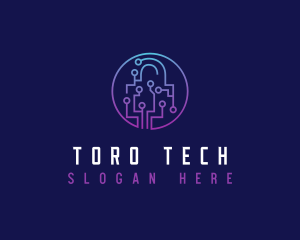 Digital Tech Padlock logo design