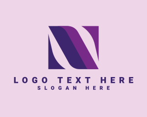 Geometry - Elegant Modern Square Letter N logo design