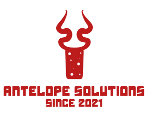Antelope Cork Bottle  logo design