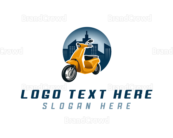 Scooter Motorcycle Transportation Logo