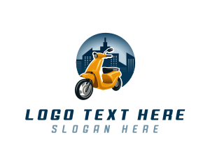 Explore - Scooter Motorcycle Transportation logo design