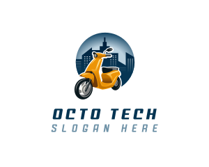 Scooter Motorcycle Transportation Logo