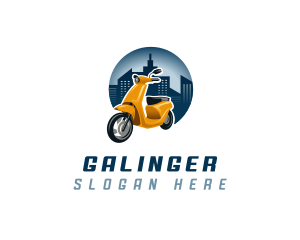 Explore - Scooter Motorcycle Transportation logo design