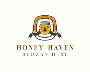 Beekeeper - Honey Bee Jar logo design