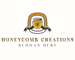 Honey Bee Jar logo design