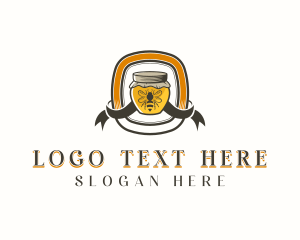 Honey - Honey Bee Jar logo design