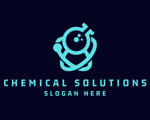 Science Flask Laboratory logo design