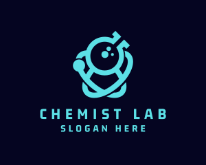 Chemist - Science Flask Laboratory logo design