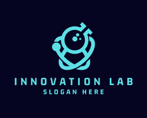 Experiment - Science Flask Laboratory logo design
