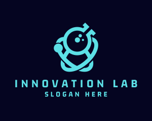 Science Flask Laboratory logo design