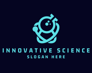 Science Flask Laboratory logo design