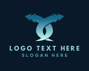 Logistics Trade Arrow logo design