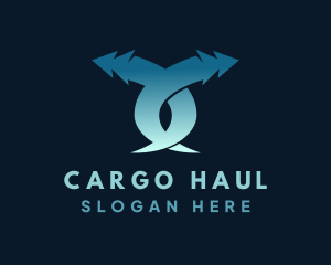 Logistics Trade Arrow logo design