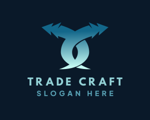 Trade - Logistics Trade Arrow logo design