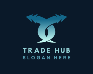 Trading - Logistics Trade Arrow logo design