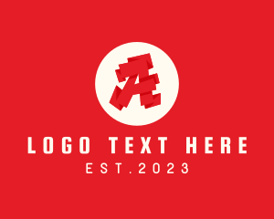 Origami - Red Letter A logo design