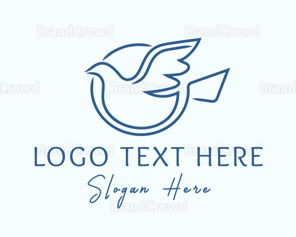 Flying Blue Dove Logo