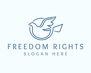 Freedom Flying Dove logo design