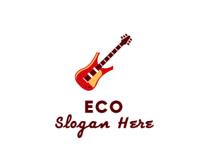 Electric Guitar Instrument Logo