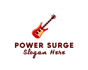 Performance - Electric Guitar Instrument logo design