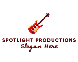 Show - Electric Guitar Instrument logo design