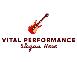 Performance - Electric Guitar Instrument logo design