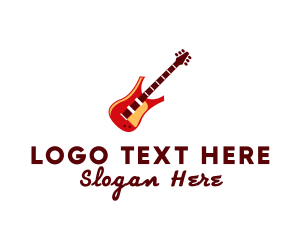 Show - Electric Guitar Instrument logo design