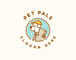 Grooming Pet Dog  logo design