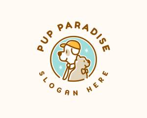 Grooming Pet Dog  logo design