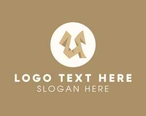 Initial - Brown Letter U logo design
