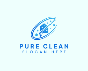 House Pressure Washer Cleaning logo design