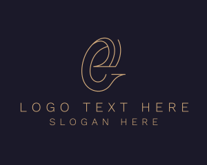 Monoline - Minimalist Gold Letter C logo design