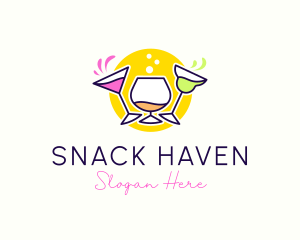 Cocktail Beverage Party logo design