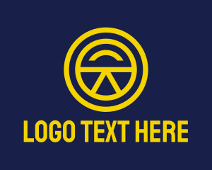 Networking - Yellow Tech Badge logo design